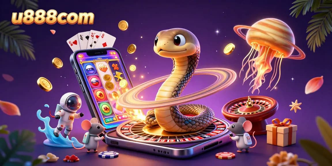 Spin the roulette wheel with u888com's animated space casino featuring galactic characters and exciting winnings.