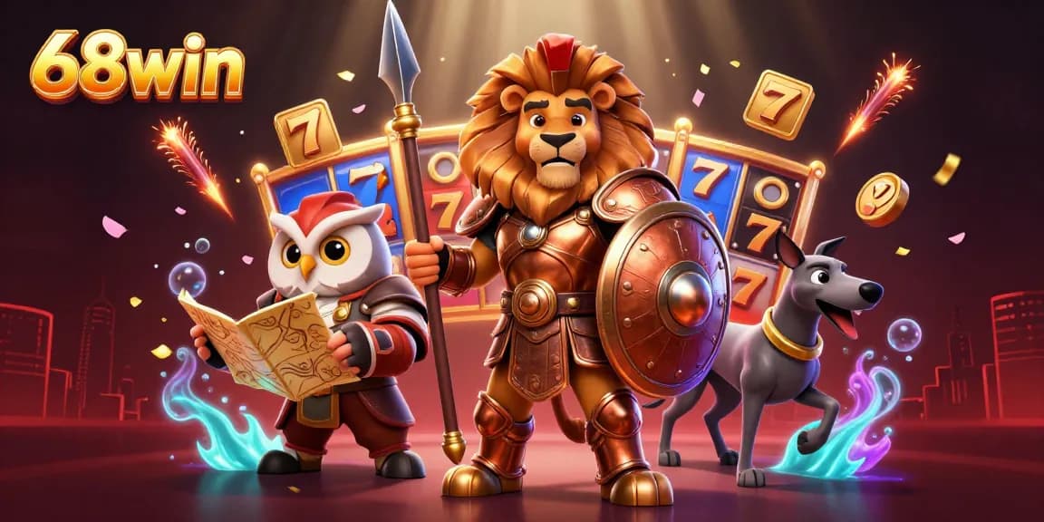 Engage with 68win in a thrilling casino atmosphere filled with dynamic gaming elements and vibrant visuals.