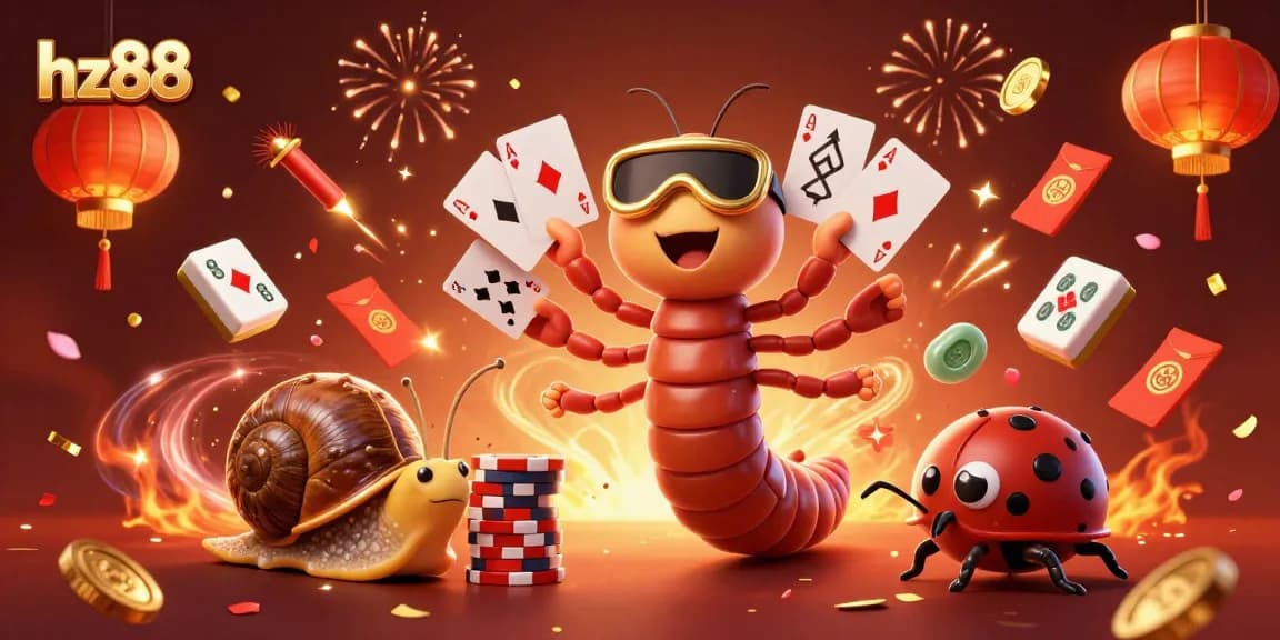 Experience thrilling gameplay with hz88's vibrant casino scene featuring interactive game elements and characters.