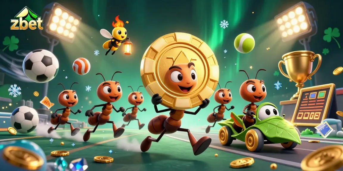 Experience the thrill of zbet as cartoon ants embark on a grand heist through a vibrant casino world.