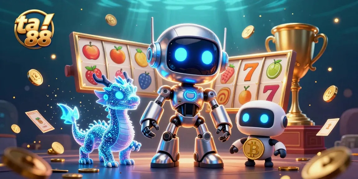 Engaging ta 88 casino scene showcasing dynamic slots and cyberpunk characters with vibrant gaming elements.