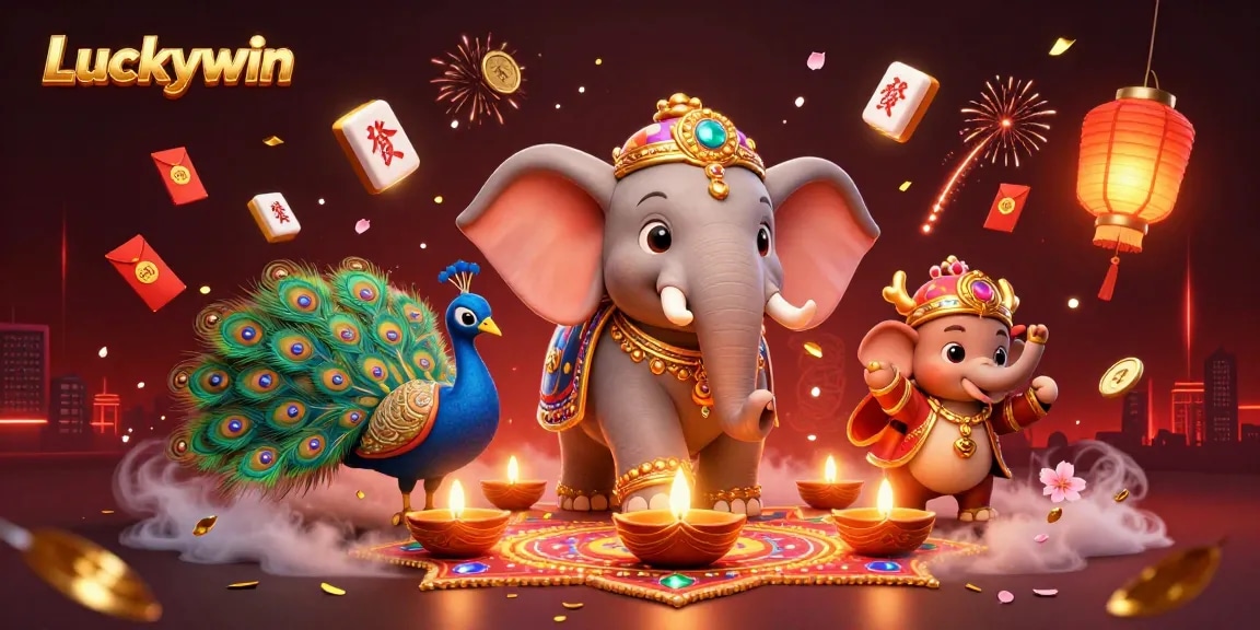 Experience thrilling moments at Luckywin with vibrant 3D casino-themed illustration full of excitement.