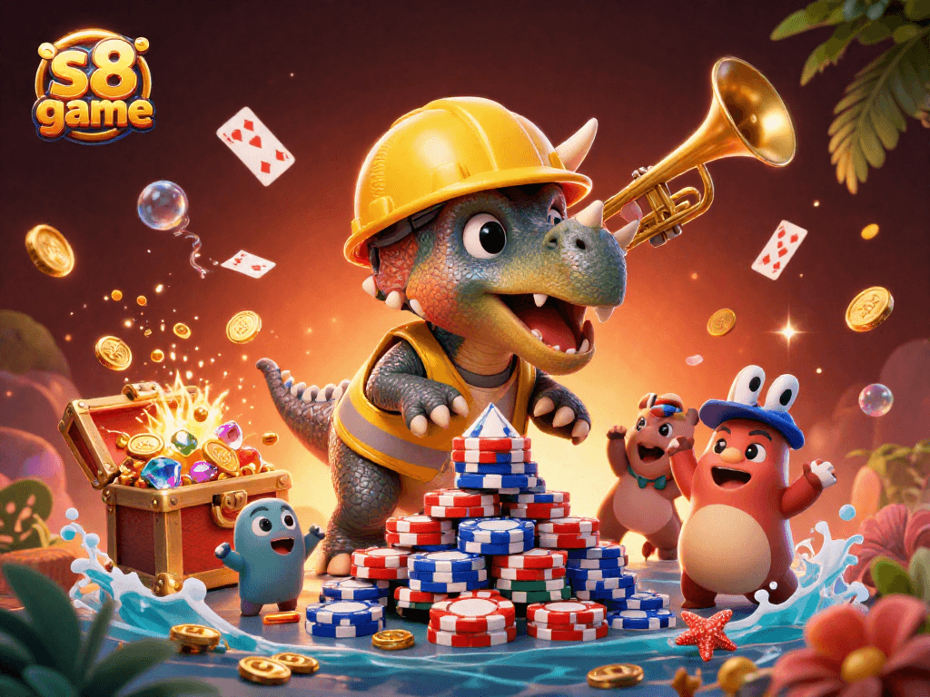 Engage with the thrilling s8 game experience featuring vibrant casino elements and playful characters.