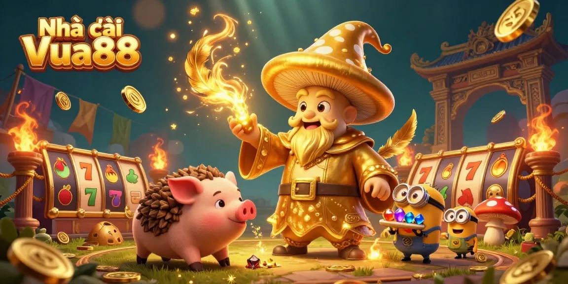Engage with Nhà cái Vua88's exciting slots and treasures in a vibrant gaming scene.