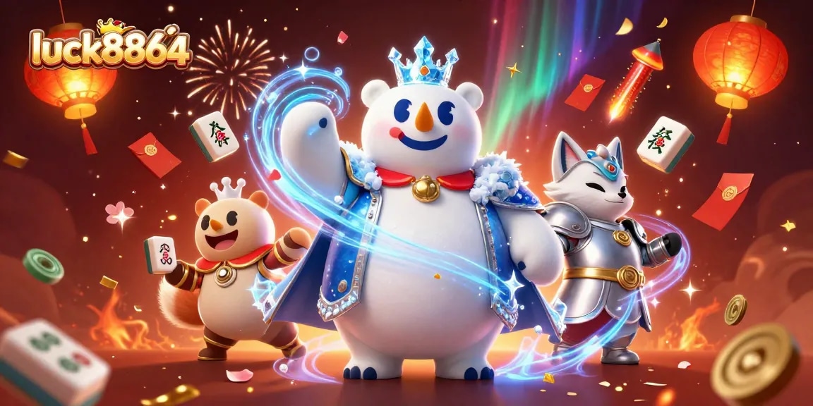 Win big with luck8864 as the ice king polar bear and snow fox conquer the casino realm.