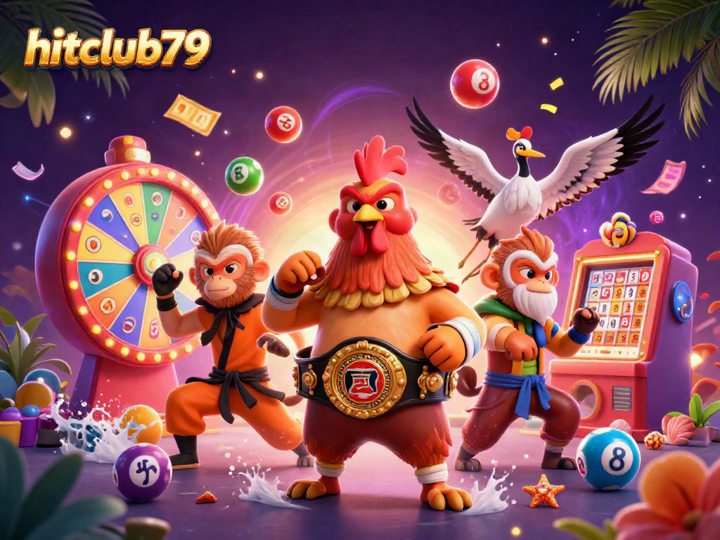 Engage with exciting wins at hitclub79 featuring vibrant lottery elements and captivating characters in a casino atmosphere.