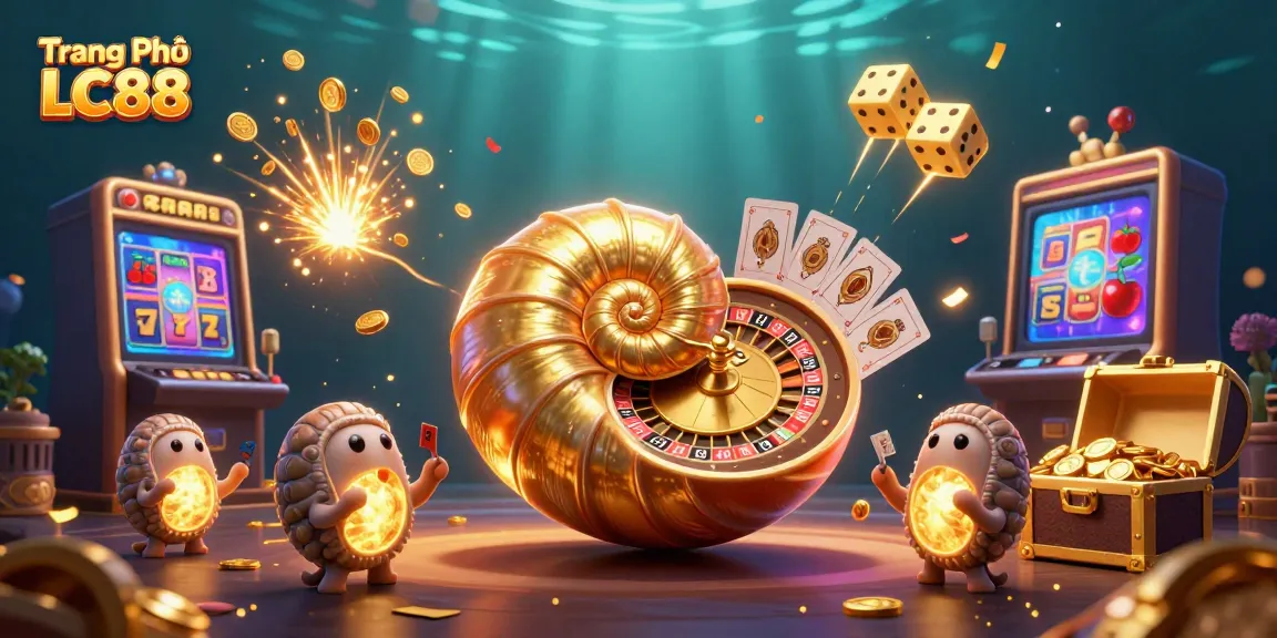 Experience the exciting world of Trang Chủ LC88 with vibrant casino elements and a dynamic underwater scene.