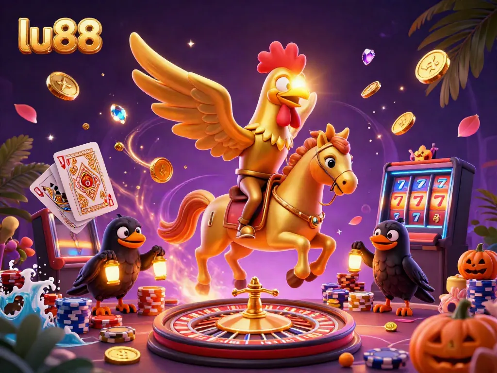 Experience thrilling gameplay at lu88 with a vibrant casino scene full of captivating elements.