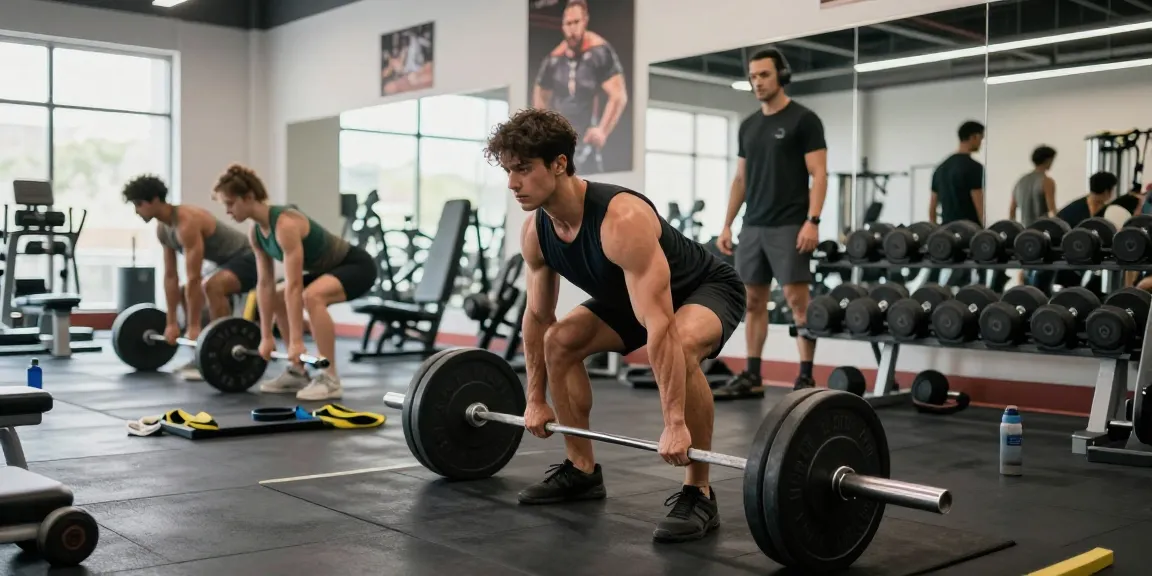 Prime Pharma Steroiden workout scene with dedicated bodybuilder using weights in a modern gym environment.