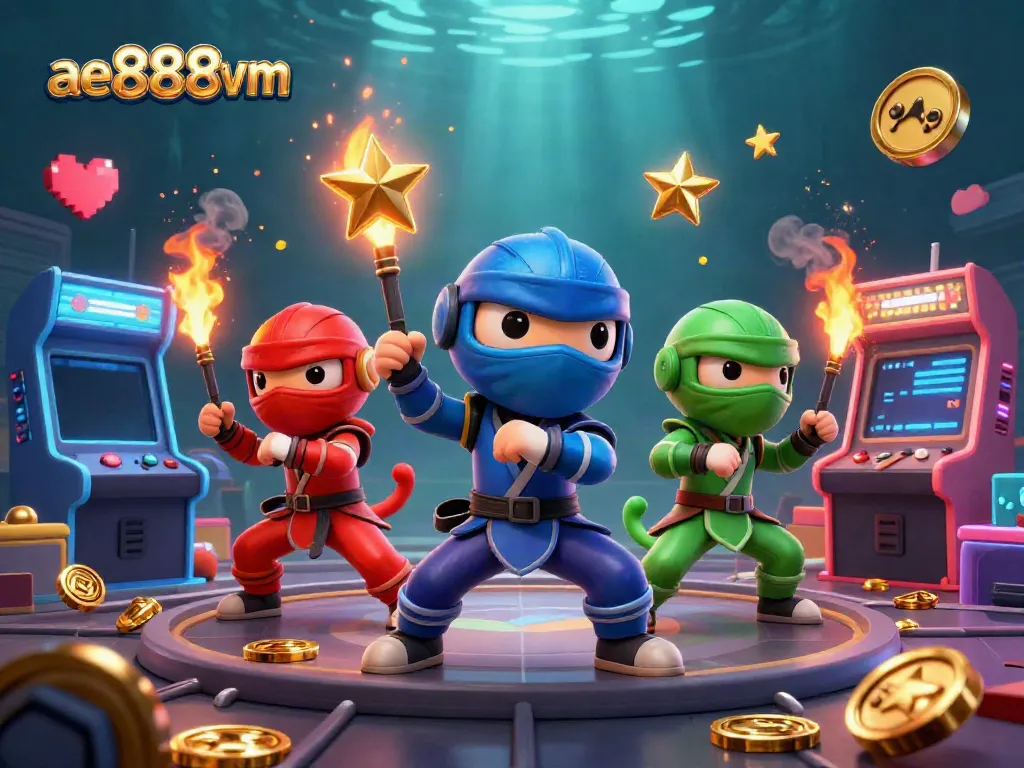 Experience thrilling wins at ae888vm with ninja chameleons battling in a vibrant casino world.