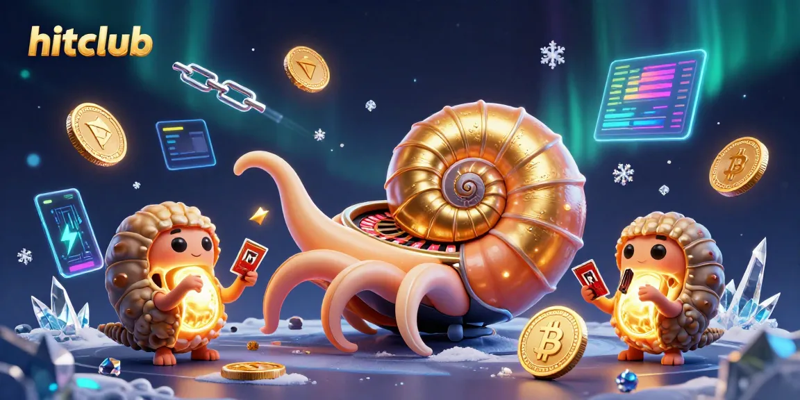 Experience thrilling gameplay at HitClub's vibrant casino with unique 3D elements and glowing coins.
