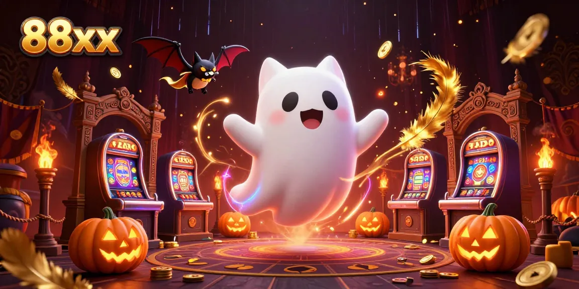 Experience 88xx thrills in a haunted casino mansion featuring a ghost cat and captivating elements.