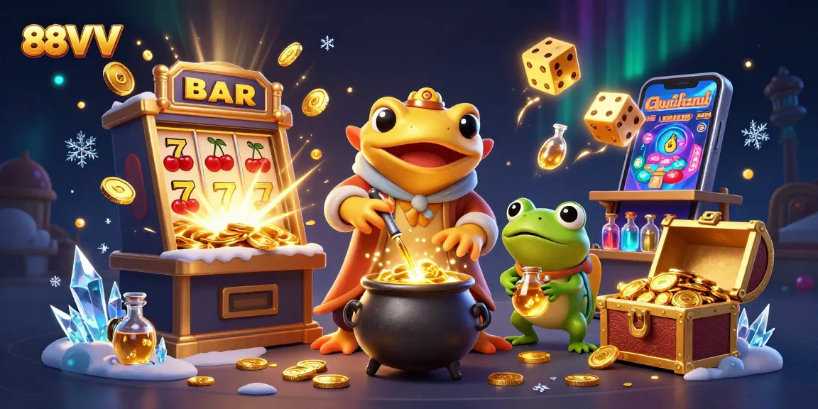 Experience the excitement at 88VV online casino with a jackpot explosion in this vibrant 3D illustration.