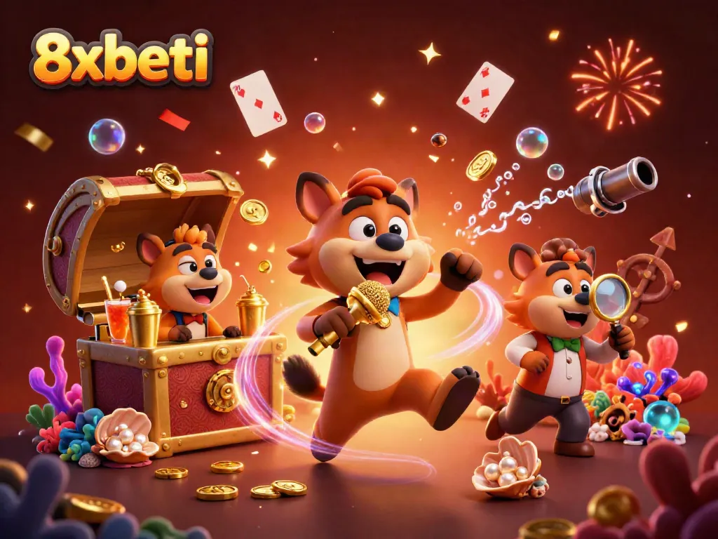 Experience the lively 8xbeti casino with hyenas revealing vibrant wins and joyful games.
