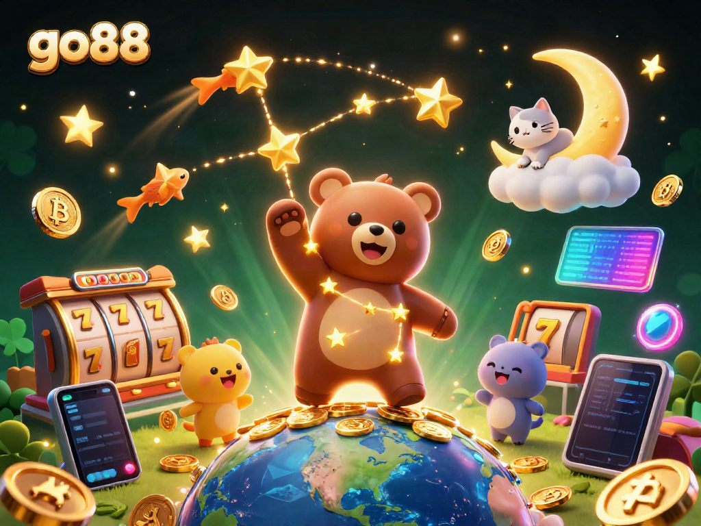 Experience thrilling gameplay with go88 while captivating 3D characters celebrate jackpot wins and crypto rewards