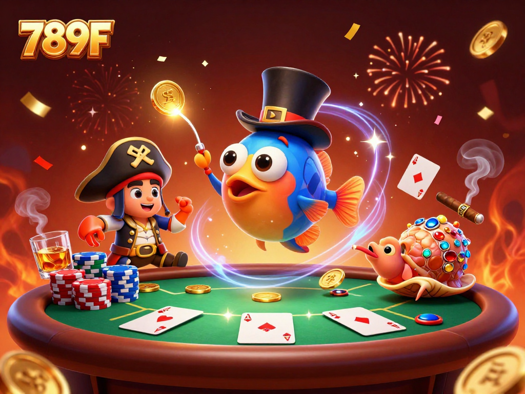 Experience exciting wins at 789F with dynamic gameplay, poker tables, and colorful chips!