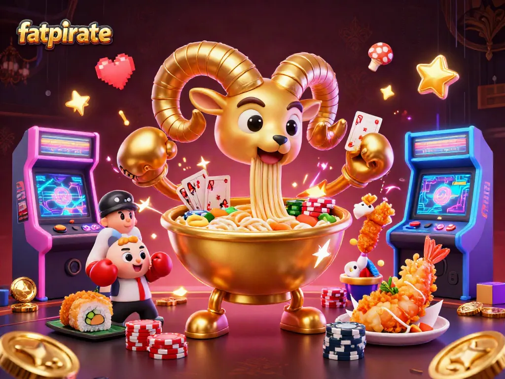Engage in thrilling gameplay at fatpirate with vibrant casino-themed characters and colorful gaming elements.