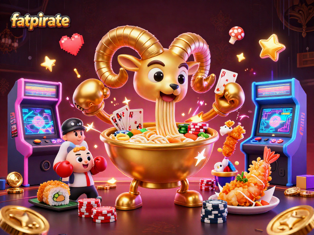 Engage in thrilling gameplay at fatpirate with vibrant casino-themed characters and colorful gaming elements.