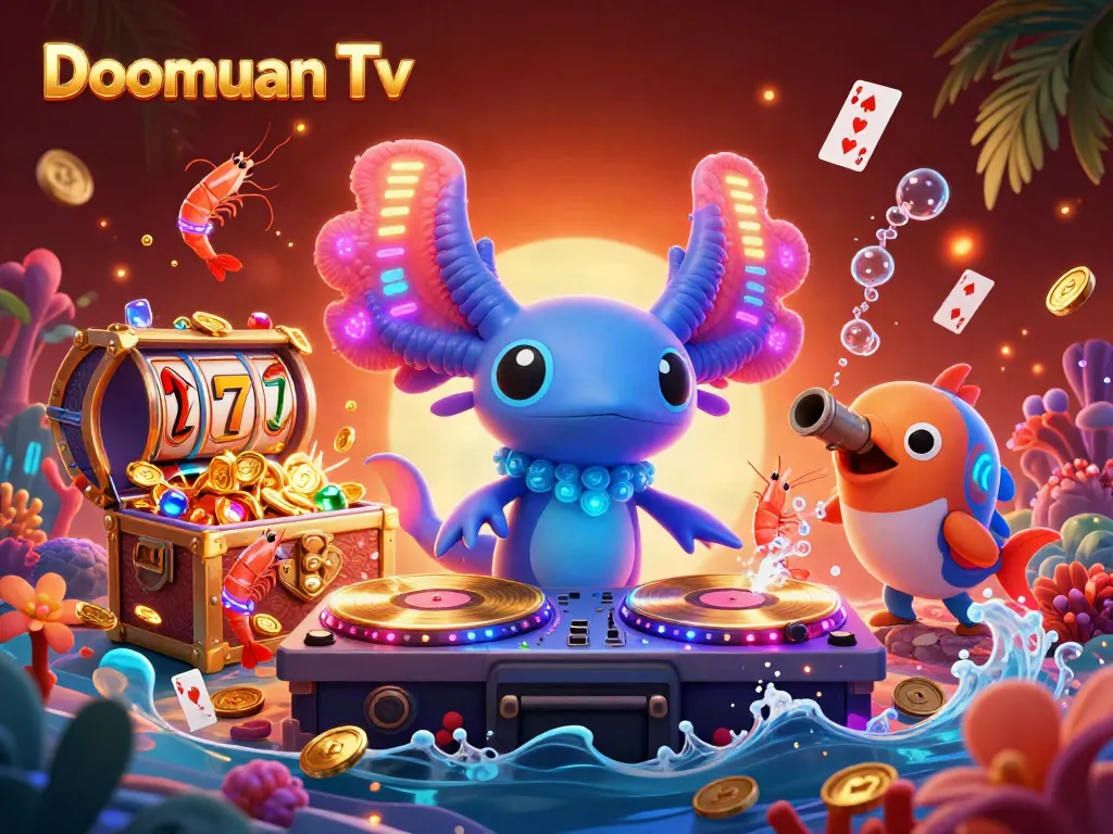 Experience immersive gaming with Doomuan Tv in this vibrant underwater casino scene.