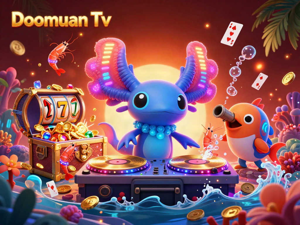 Experience immersive gaming with Doomuan Tv in this vibrant underwater casino scene.