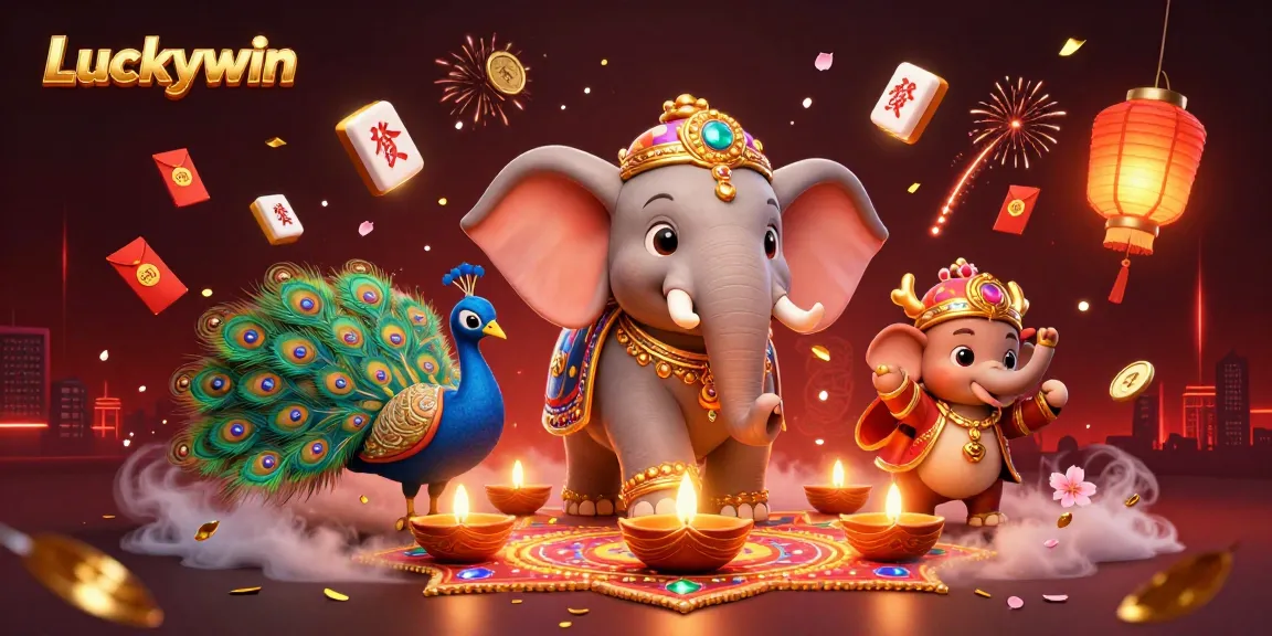 Experience thrilling moments at Luckywin with vibrant 3D casino-themed illustration full of excitement.