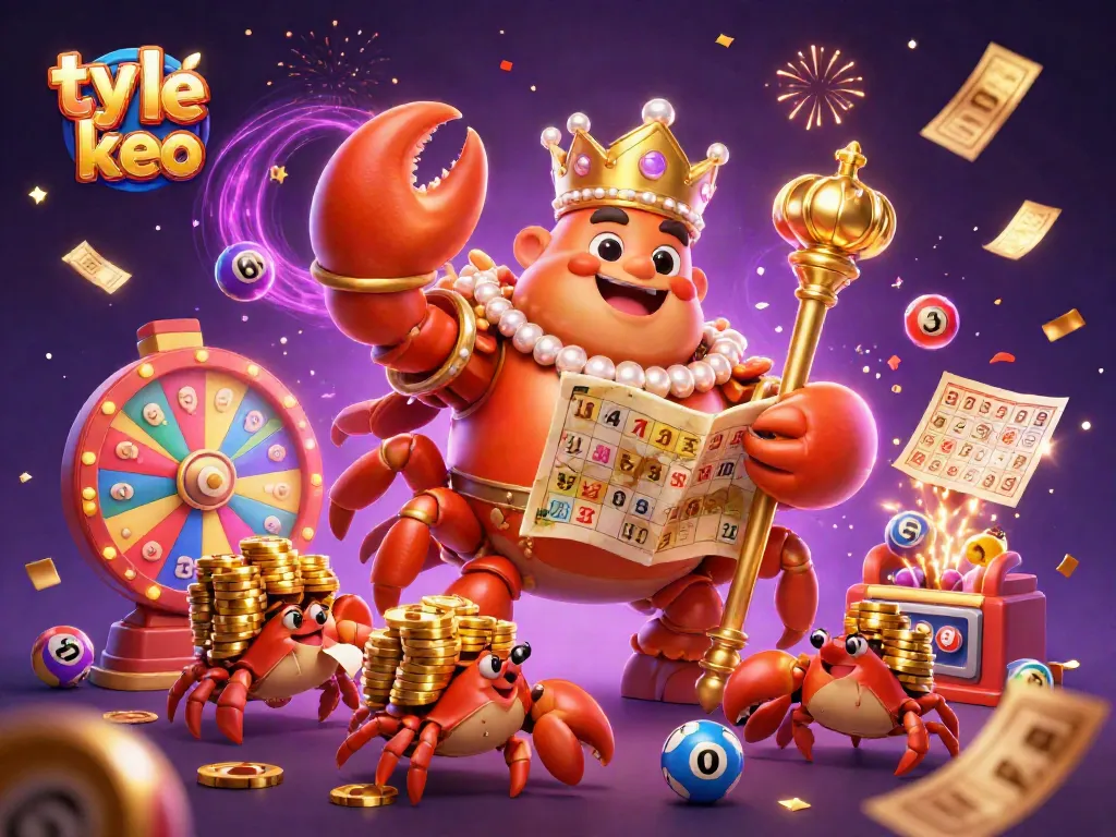 Engage with ty le keo while discovering colorful lottery elements and a majestic crab emperor.