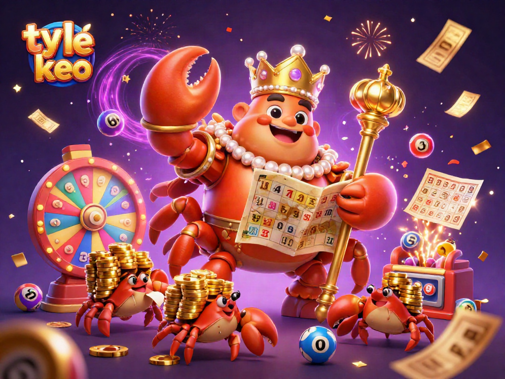Engage with ty le keo while discovering colorful lottery elements and a majestic crab emperor.