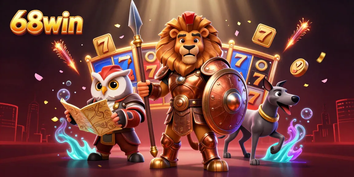 Engage with 68win in a thrilling casino atmosphere filled with dynamic gaming elements and vibrant visuals.