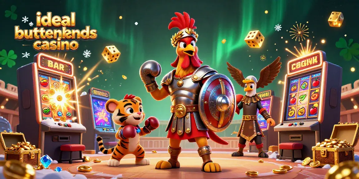 Engage in thrilling games at the ideal buitenlands casino, featuring vibrant symbols and dynamic scenes.
