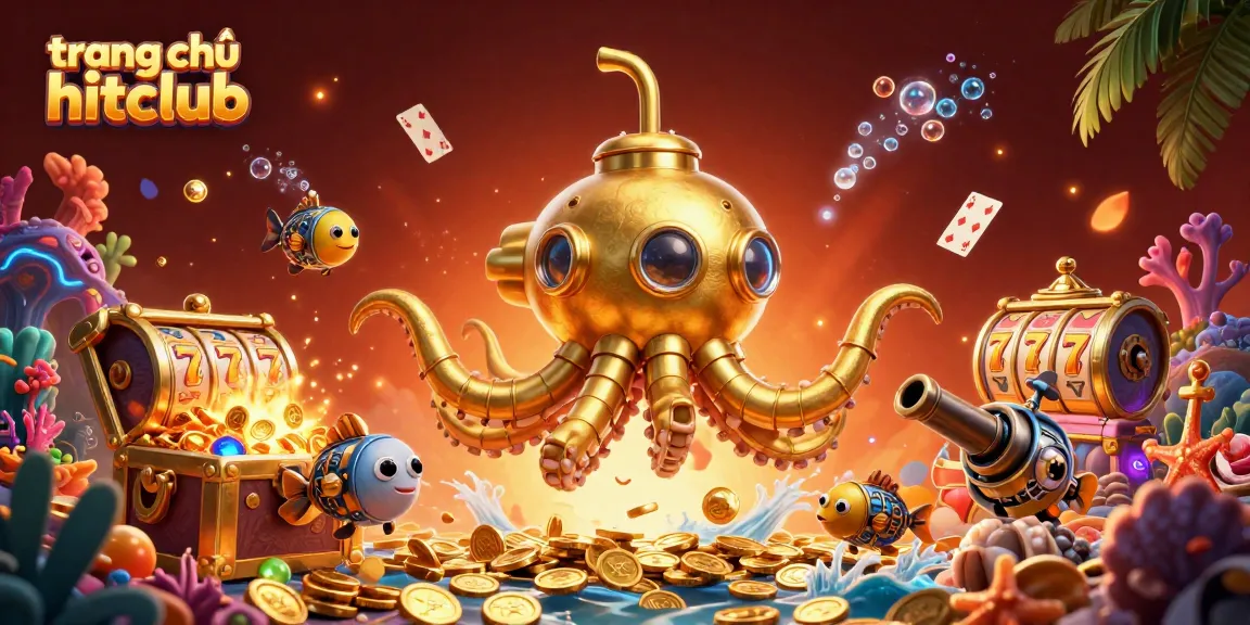 Experience thrilling gameplay on trang chủ hitclub surrounded by golden treasures and vibrant gaming elements.