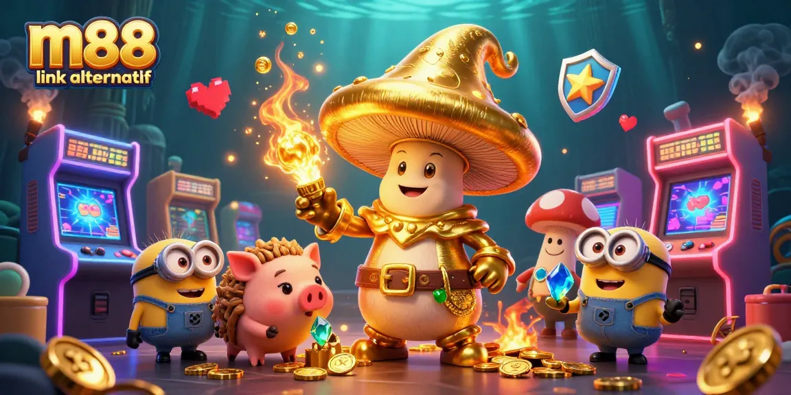 Experience magical gameplay and opportunities with m88 link alternatif featuring a golden wizard and treasures.