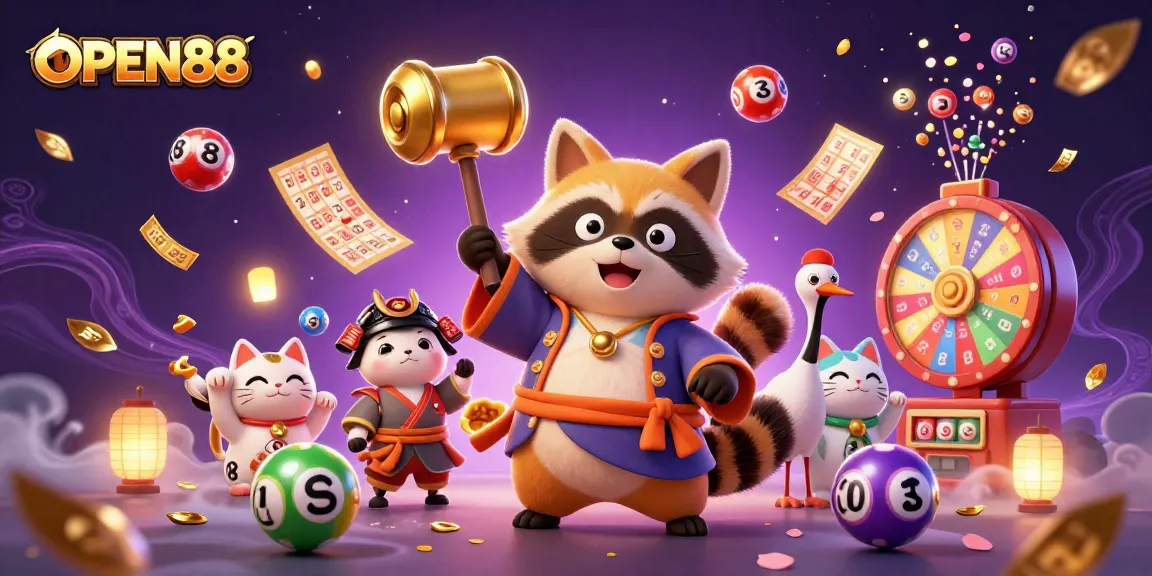 Engage with OPEN88 and experience vibrant 3D casino excitement in a colorful scene.