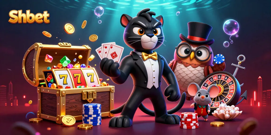 Experience the thrill of Sh bet with stylish characters and dynamic casino elements in an engaging game illustration.