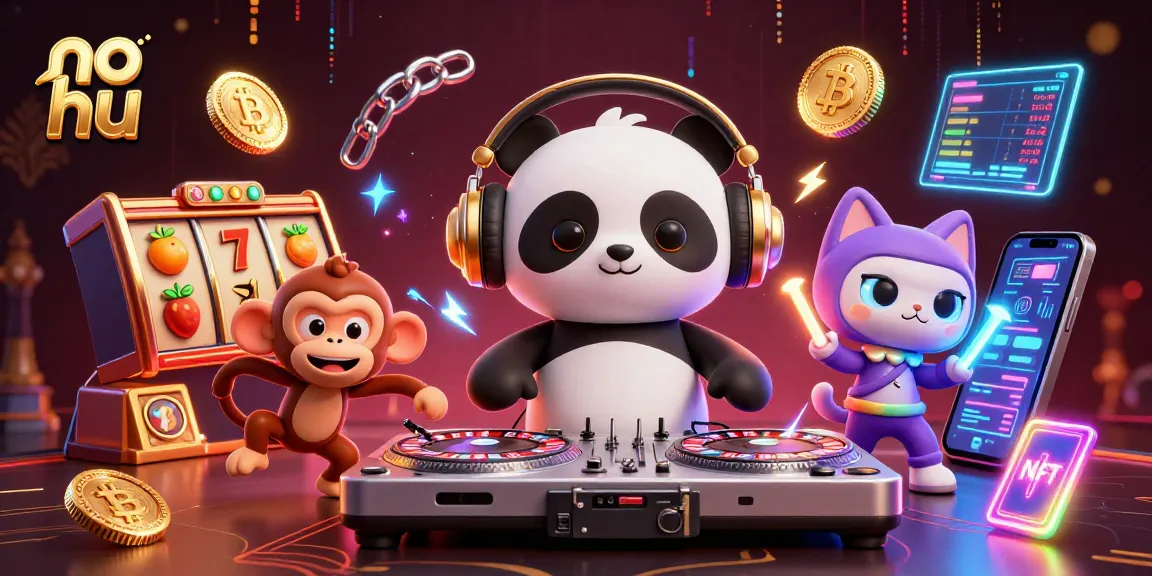 Spin and win big with no hu in this exciting online casino scene featuring lively characters.