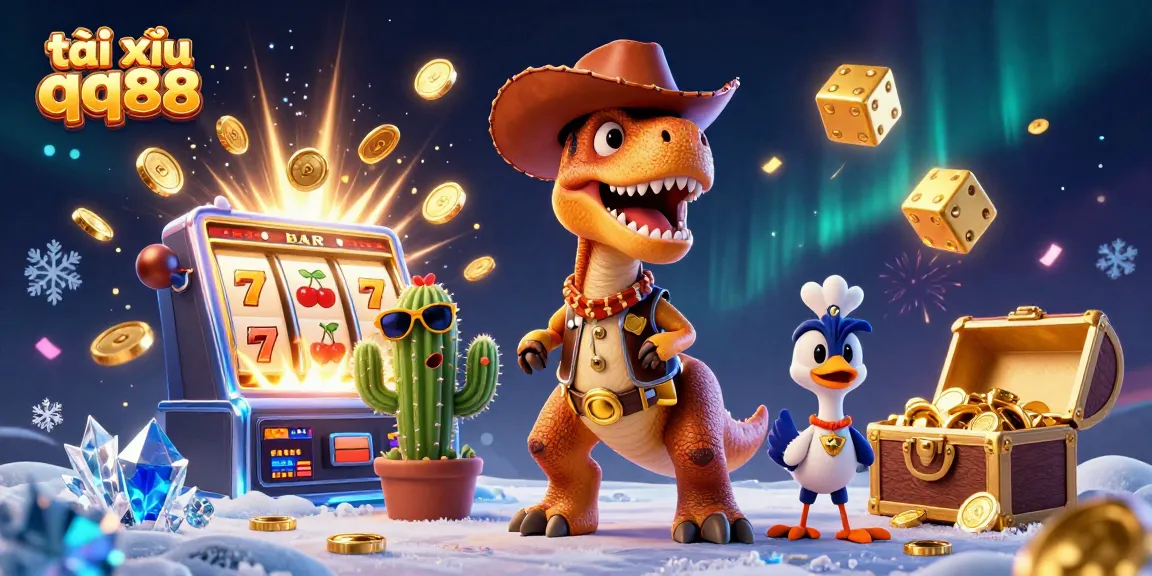 Engage with the excitement of tài xỉu qq88 in a vibrant 3D casino adventure with dynamic characters.